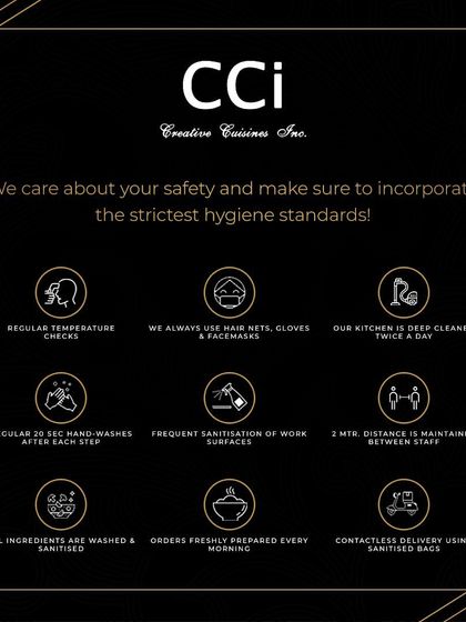 An overview of our strict hygiene standards. From regular temperature checks and sanitized work surfaces to contactless delivery, we incorporate rigorous safety protocols at every step of our food preparation and service process.