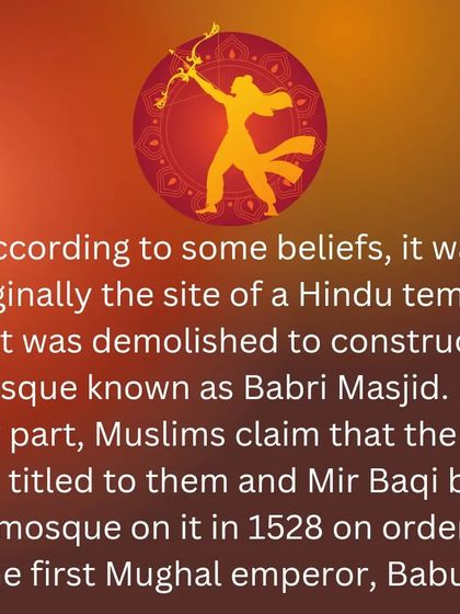 This graphic explains the conflicting claims. One side believed a Hindu temple was demolished to build the Babri Masjid, while the other side claimed the land was titled to them for the mosque's construction in 1528.