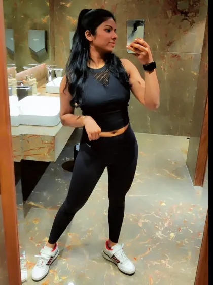 A post-workout selfie feeling grateful for the person I've become. The gym is where I build not just muscle, but also self-love and pride in my journey.