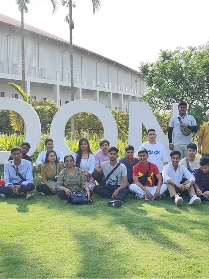 A group photograph of our students and faculty during the educational tour to the Chandon winery. These tours are an integral part of our curriculum, blending learning with memorable experiences.