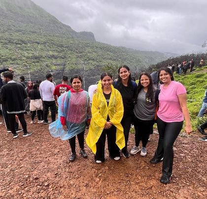 A few of our trekkers enjoying the view during a break on the Andharban Jungle trek.