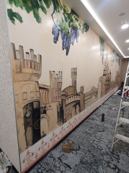 Shagufta - Mural and Wall Art Painting From Blank Wall to Final Stroke photo 23