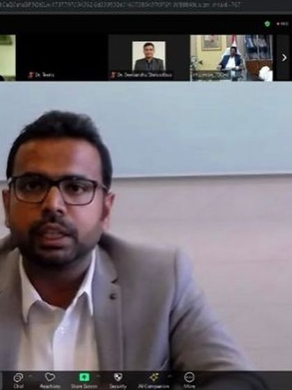 Our Partner, Saurabh Bindal, participates in a national seminar on privacy protection via video conference. This image shows our engagement with contemporary legal challenges, such as enhancing privacy in the digital age.