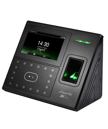 We provide advanced access control solutions like this ZKTeco uFace 402 biometric and facial recognition terminal. This device is ideal for commercial spaces, offering secure, keyless entry for authorized personnel while creating a verifiable log of all access events.