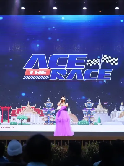On the grand stage in Thailand for Max Life's 'Ace The Race' event. I am comfortable on any stage, anywhere in the world.