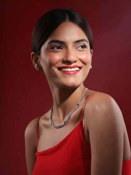 A joyful and radiant portrait. This shot captures a genuine smile and is perfect for commercial or lifestyle modeling portfolios.