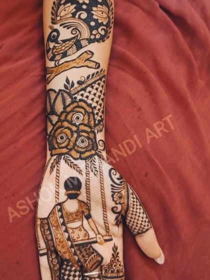 Ashok Mehandi Art - Custom & Portrait Mehndi Bridal Storytelling Mehndi photo 8