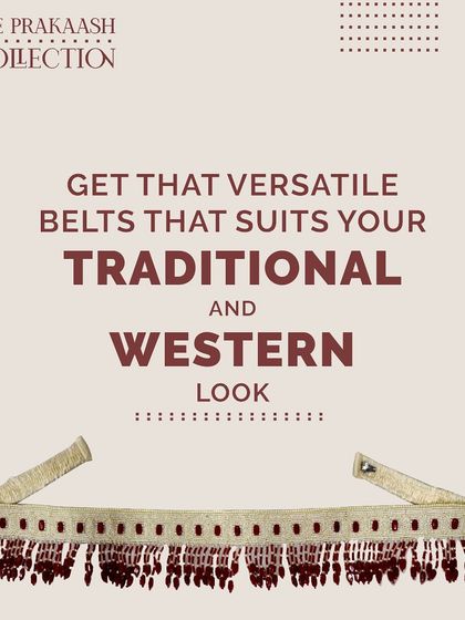 A versatile beaded belt with maroon hanging beads. This accessory is designed to enhance your look, whether you are styling a traditional saree or a modern western dress.