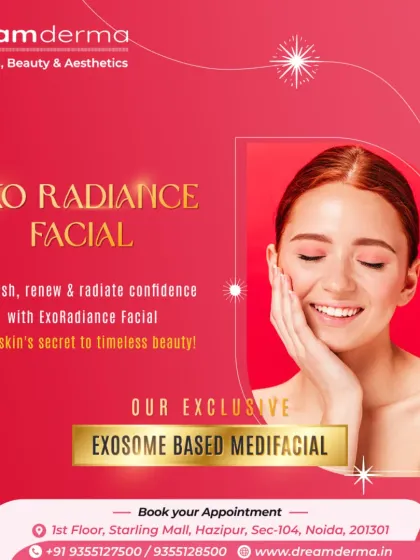 My exclusive Exosome-based Medi-facial, the Exo Radiance Facial, is your secret to timeless beauty, helping you refresh, renew, and radiate confidence.