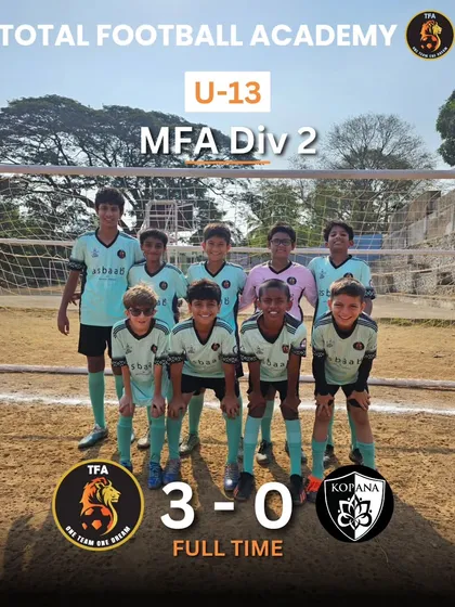 A stellar 3-0 win for our U13 champions against Kopana SC.