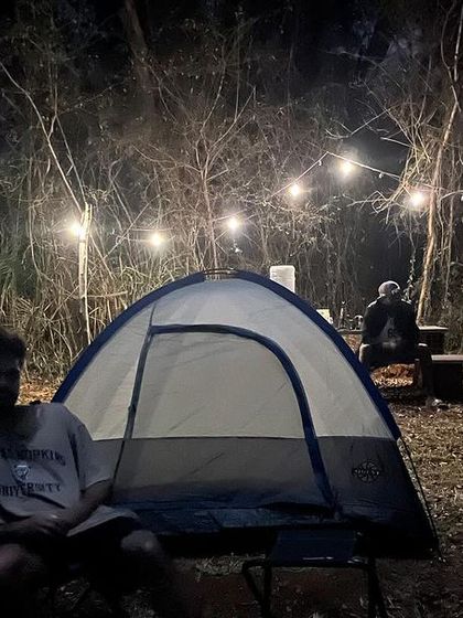 The campsite during our multi day PCGI course. These intensive workshops are a great opportunity for immersive learning and community bonding.