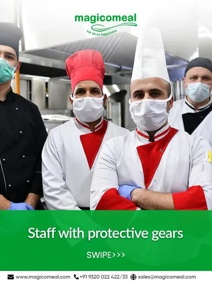 My staff is always equipped with the necessary protective gear. This is a standard practice in my kitchens to prevent contamination and ensure the highest level of food safety for your meals.