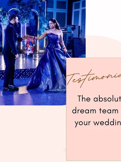 "The absolute dream team for your wedding!" I am so honored when my clients see me and my team as an essential part of their dream wedding experience.