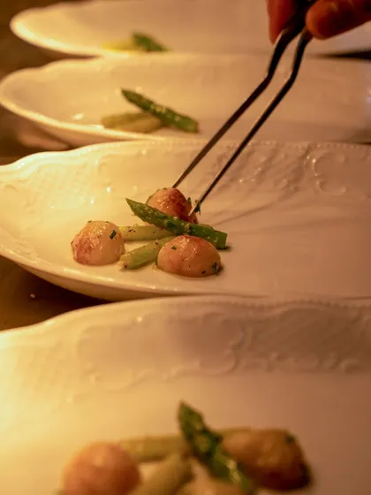 For me, every plate is a canvas. The art of plating is about precision and care, arranging each element to create a dish that is as beautiful to look at as it is to eat.