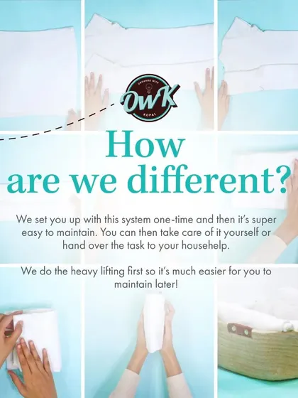 How are we different? We set you up with a system one time, and then it's super easy for you to maintain yourself.
