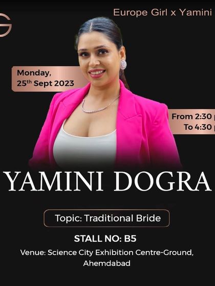 An announcement for one of my live masterclasses in Ahmedabad. I love traveling and collaborating with brands like Europe Girl to teach my techniques for creating a traditional bridal look.