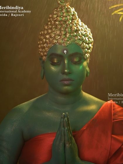 This look is a work of art, using prosthetics and body paint to create a serene Buddha statue effect. This is part of my advanced SFX and fantasy module.