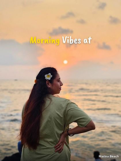 Morning vibes at Marina Beach, Pondicherry. Watching the sun rise over the Bay of Bengal is a magical experience that sets a peaceful tone for the rest of the day.