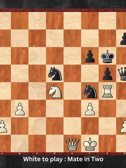 Can you crack this chess puzzle? It's White to play and find the checkmate in two moves.