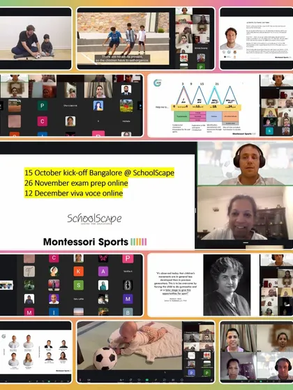 A collage celebrating our free Montessori Sports Webinar. This image is a thank you to all who attended and to Jip Bartels for his brilliant insights. It also serves as a call to action for those inspired to enroll in the full Fundamentals Course.