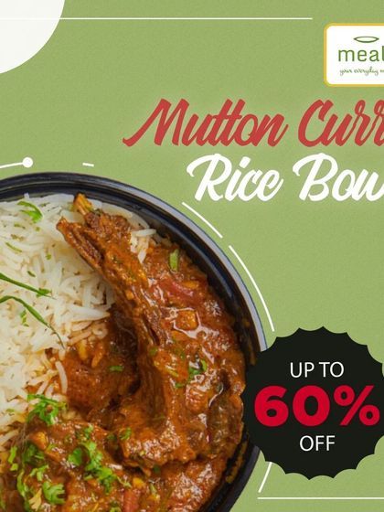 Our Mutton Curry Rice Bowl is a hearty and flavourful option for meat lovers. Tender pieces of mutton are cooked in a traditional curry and served with rice for a complete and satisfying meal.