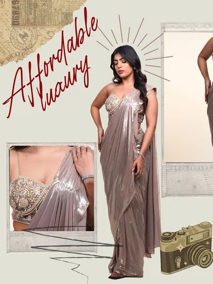 This is what I call affordable luxury. A stunning, ready-to-wear saree that looks and feels a million bucks, without the price tag. Why buy when you can rent fabulous?