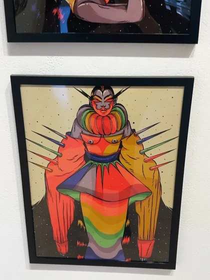 The framed artwork from the 'You do you boo' series as it appeared in the gallery.