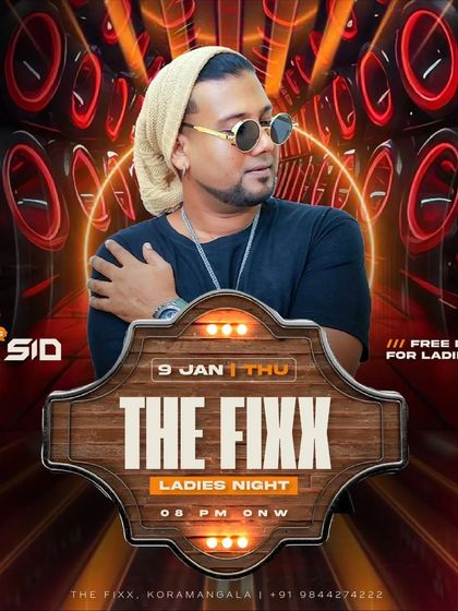 A flyer for another one of my popular Ladies Night events at The Fixx.