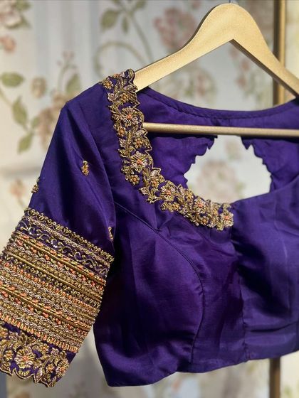 Chaithu Gowda - Custom Designer Ethnic Wear Custom Embroidered Blouses photo 100