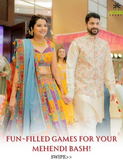 A collage of fun-filled games to keep guests entertained at your Mehendi bash.