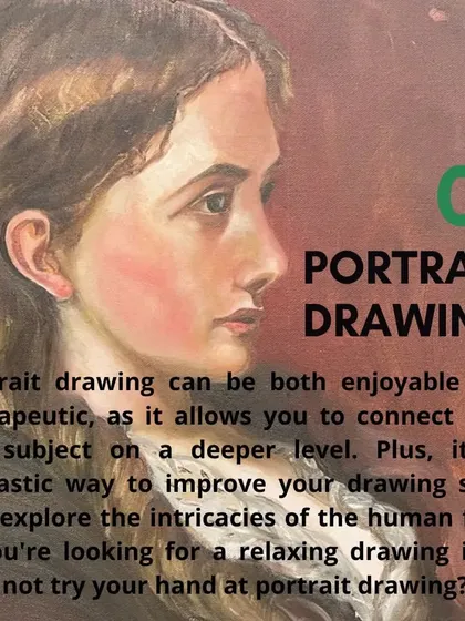 Portrait drawing is a therapeutic way to improve your skills and connect with your subject. It is one of the many drawing styles we teach.