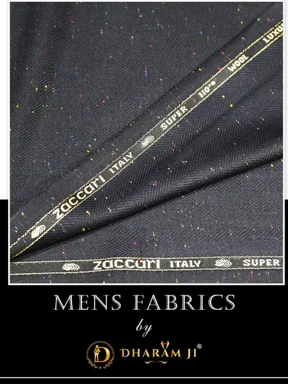A premium Zaccari Italy Super 110's wool with subtle colorful specks. This fabric creates a suit that is classic from a distance but unique up close.