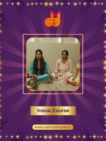 This image features our core Vocal Course, where students of all levels can build a strong foundation in singing. It's a great starting point for any aspiring singer joining our summer batches.
