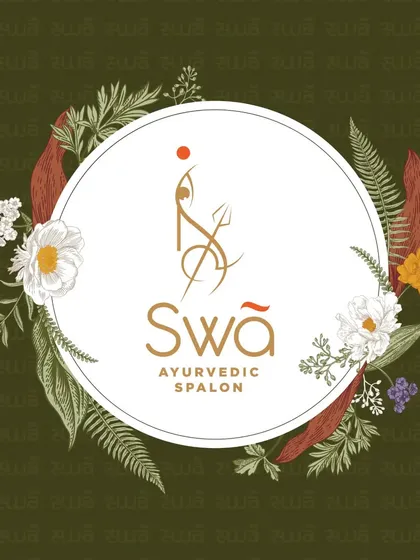 Our brand identity, framed by natural botanicals. This represents our commitment to a holistic approach to beauty, rooted in nature.
