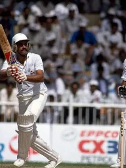 A classic on-drive. The fundamentals of batting have not changed, and we emphasize them strongly at the academy.