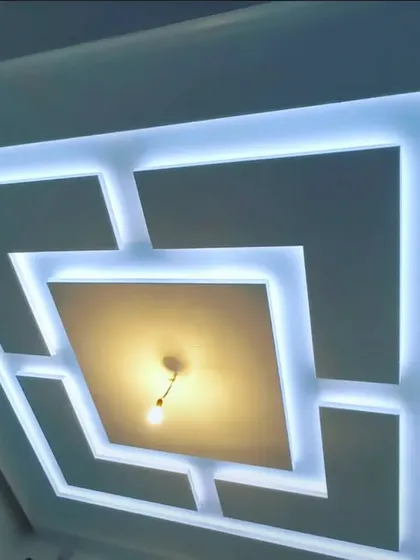 A maze-like geometric pattern with cool white LED backlighting. This is a fantastic choice for a games room or a contemporary living space.