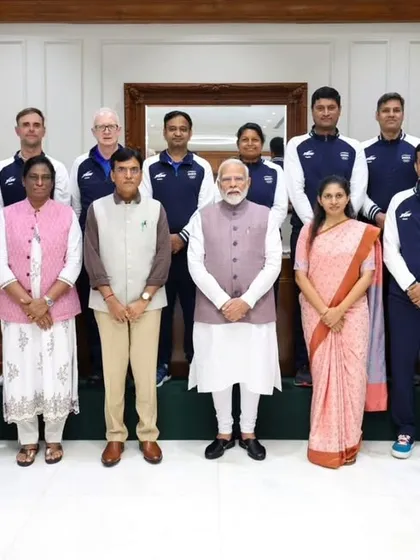 An inspiring moment as our Founder & Chief Mentor, Pullela Gopichand, meets with the Hon’ble PM Narendra Modi as part of the Paris Olympics contingent.
