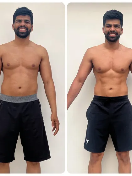 I've been on my own fitness journey too. This is my own transformation, which taught me firsthand about the challenges and rewards of this process. It helps me empathize with every client I work with.