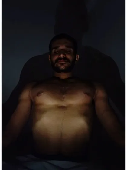 "Breathing in, I am aware of my whole body. Breathing out, I calm my whole body." A moment of meditative awareness.