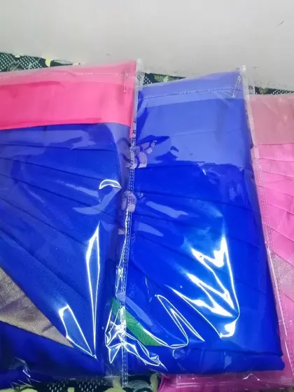 Keeping it real: the number of pleats is tailored to your body type for a practical and beautiful drape. Here are some finished sarees packed and ready.