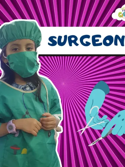 Paging the surgeon! Dressed in scrubs and a mask, this young surgeon is ready for the operating room. My dress-up corner encourages kids to dream big and explore different professions.