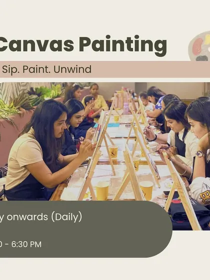 My daily canvas painting workshops are open to everyone. No experience is needed, just a willingness to have fun and try something new.