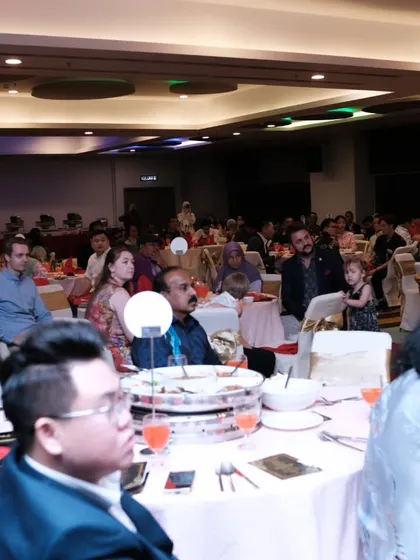 A wide view of the audience at the Malaysian Taekwon-Do gala dinner. It's inspiring to see so many people gathered to celebrate achievements in martial arts.