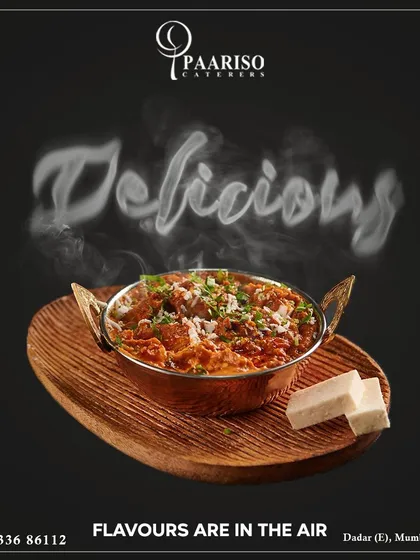 Delicious flavors are in the air. This steaming hot bowl of Kadai Paneer, presented in a copper dish, promises an authentic and aromatic experience.