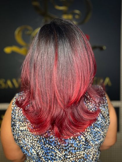 This is the colour of the season. A vibrant red ombre is a fantastic way to make a statement. We ensure the colour is rich and the blend is seamless.