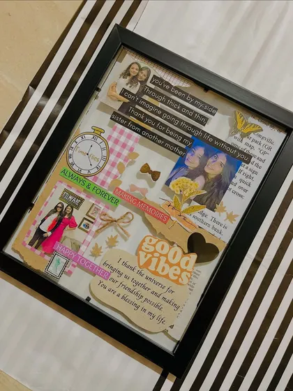 For the sister from another mister. This friendship story board is filled with heartfelt messages, shared memories, and "good vibes" to celebrate a one-of-a-kind bond. It's a perfect birthday or farewell gift for your bestie.