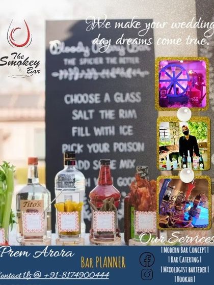 This graphic outlines the steps to a great drink and showcases the variety of services I offer to make your wedding day dreams come true.