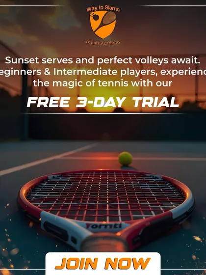 Ready to see what you're capable of? We invite beginners and intermediate players to experience our coaching firsthand with a free 3-day trial. It's the perfect way to start your tennis journey with us.