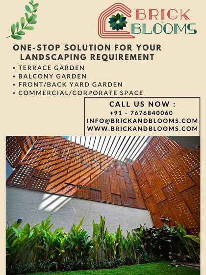 We are your one-stop solution for all landscaping requirements. This image highlights a commercial space with a stunning wooden facade and lush ground cover, representing our capabilities in corporate and commercial landscape design.