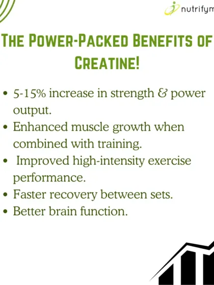 The benefits of creatine are backed by science. It can increase strength and power output by 5-15%, enhance muscle growth, and improve recovery.